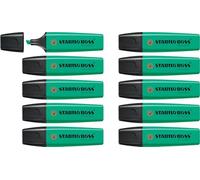 STABILO BOSS ORIGINAL - Surligneur - Lot x 10 surligneurs fluo - Turquoise | Lot de 10, turquoise