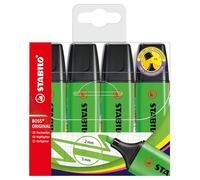 STABILO BOSS ORIGINAL - Surligneur - Pochette x 4 surligneurs fluo - Vert | Lot de 4 verts