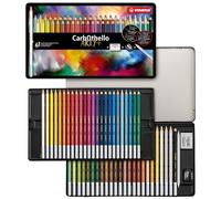 STABILO Crayon de couleur CarbOthello – Boîte métal 48 crayons pastel Gamme ARTY+