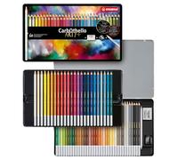 STABILO Crayon pastel CarbOthello, étui métal 60 crayons, 60 couleurs différentes