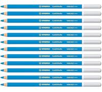 STABILO CarbOthello - Crayon de couleur - Lot x 12 crayons pastel fusain - Bleu cobalt moyen (1400/425)