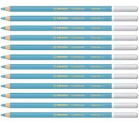 STABILO CarbOthello - Crayon de couleur - Lot x 12 crayons pastel fusain - Bleu lumière clair (1400/440)