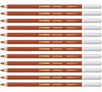 STABILO CarbOthello - Crayon de couleur - Lot x 12 crayons pastel fusain - Brun d'Orient (1400/670)