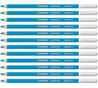 STABILO CarbOthello - Crayon de couleur - Lot x 12 crayons pastel fusain - Cyan (1400/450)