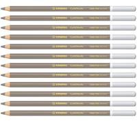 STABILO CarbOthello - Crayon de couleur - Lot x 12 crayons pastel fusain - Gris tourterelle moyen (1400/704)