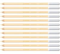 STABILO CarbOthello - Crayon de couleur - Lot x 12 crayons pastel fusain - Jaune de Naples Rosat (1400/105)