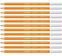 STABILO CarbOthello - Crayon de couleur - Lot x 12 crayons pastel fusain - Orange clair (1400/221)