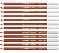 STABILO CarbOthello - Crayon de couleur - Lot x 12 crayons pastel fusain - Rouge égyptien (1400/655)