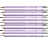 STABILO Crayon papier Swano pastel- Lot x 12 crayons graphite HB - lilas pastel