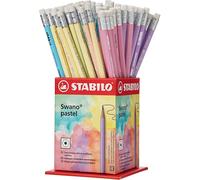STABILO Crayon papier Swano Pastel HB 2,2 mm graphite – Pot de 72 crayons pastel assortis