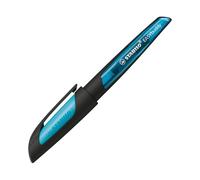 STABILO Stylo-plume EASYbuddy A ergonomique pour école, pour droitiers, Noir/Bleu ciel