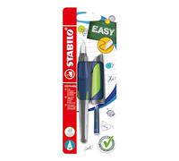 STABILO - EASYbuddy Twilight Sky, Stylo plume Ergonnomique, Plume M pour Tous, Bleu Nuit-Citron Vert