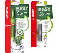 STABILO Easyergo 3.15 Crayon à pression ergonomique pour droitier Dureté HB & taille-crayon (vert clair/foncé + 6 mines)