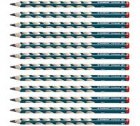 STABILO - Crayon graphite EASYgraph - ergonomique HB mine large bleu ardoise droitier - Lot de 12