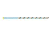 Crayon graphite ergonomique - STABILO EASYgraph - Lot de 6 crayons graphites HB (bleu clair) - Gaucher