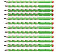 STABILO EASYgraph Lot de 12 crayons à papier pour droitier Vert 2B
