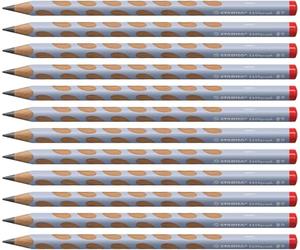 STABILO Easygraph Lot de 12 crayons ergonomiques triangulaires pour droitier Bleu pastel Dureté HB