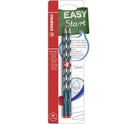 STABILO Crayon graphite ergonomique EASYgraph S HB Bleu ardoise Droitier Blister 2