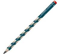 Crayon graphite - STABILO EASYgraph S - Lot de 12 crayons ergonomiques fins HB (bleu ardoise) - Droitier