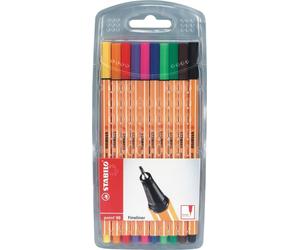 Stabilo - Fineliner Punkt 88/10 F Ass 10st | Enui a 10 pieces | 10 pieces