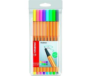 Stabilo - Fineliner Punkt 88/8 F Pastell Ass 8st | Enui un 8 pièces | 10 pièces
