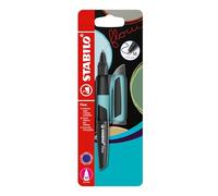 STABILO - Flow Bille, Stylo-Bille, Rechargeable, Turquoise-Noir