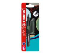 STABILO - Flow Bille, Stylo-Bille, Rechargeable, Vert kaki-Noir