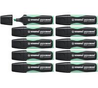STABILO GREEN BOSS Pastel - Surligneur - Lot x 10 surligneurs eco responsables - Menthe à l'eau