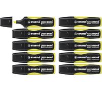 STABILO GREEN BOSS - Surligneur - Lot x 10 surligneurs - Jaune