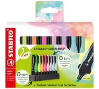 Surligneurs Stabilo Green Boss - Set de 8