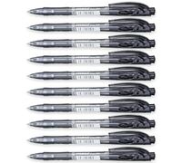 STABILO Liner - Stylo à bille rétractable - Fine - Lot de 10 - Noir