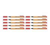 STABILO Lot de 10 Stylos Feutre GREENpoint Pointe large 0,8 mm Rouge