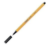 STABILO LOT de 10 Stylos feutre Point 88 noir, pointe fine 88-46