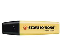 STABILO Lot de 10 Surligneurs BOSS ORIGINAL Pastel Pte Biseautée 2-5 mm Jaune Pastel
