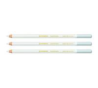 STABILO Lot de 3 crayons de couleur CarbOthello – fusain pastel aquarellable Blanc titane