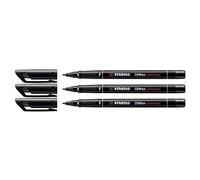 STABILO Marqueur permanent OHPen universal – pointe fine 0,7 mm, encre indélébile – Noir