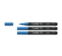 Stabilo Lot De 3 Marqueurs Pointe Fine Free Acrylic T100 Bleu Foncé