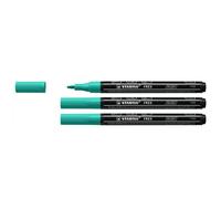 Stabilo Lot De 3 Marqueurs Pointe Fine Free Acrylic T100 Vert Turquoise
