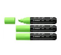 Stabilo Lot De 3 Marqueurs Pointe Large Free Acrylic T800c Vert Clair