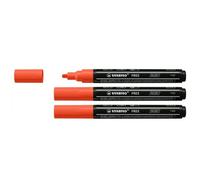 Stabilo Lot De 3 Marqueurs Pointe Moyenne Free Acrylic T300 Rouge