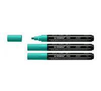 Stabilo Lot De 3 Marqueurs Pointe Moyenne Free Acrylic T300 Vert Turquoise