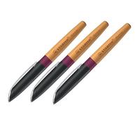 STABILO Lot de 3 Stylo-plumes Grow - violet prune/bois de cerisier