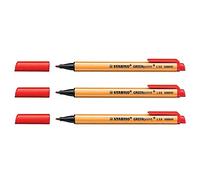 Stylo feutre Greenpoint Stabilo à capuchon pointe 0,8 mm - écriture moyenne rouge