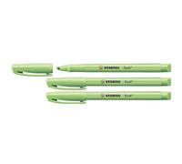 STABILO Lot de 3 Surligneurs flash édition pointe biseautée 1-3,5 mm Vert