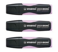 Stabilo Lot De 3 Surligneurs Green Boss Pastel, Lilas