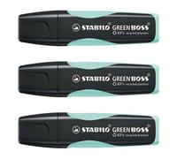 Stabilo Lot De 3 Surligneurs Green Boss Pastel, Turquoise