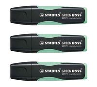 Stabilo Lot De 3 Surligneurs Green Boss Pastel, Vert Menthe