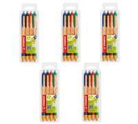 Stabilo Lot De 5 Pochettes De 4 Stylos Bille Rétractable Pointball Tracé 0,5 Mm, Couleurs Assorties