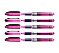 STABILO Lot de 5 Surligneurs NAVIGATOR Pte Biseautée 1 - 4 mm Rose vif