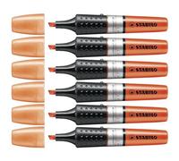 STABILO Lot de 6 Surligneurs LUMINATOR Niveau Visible Pointe Biseautée Orange